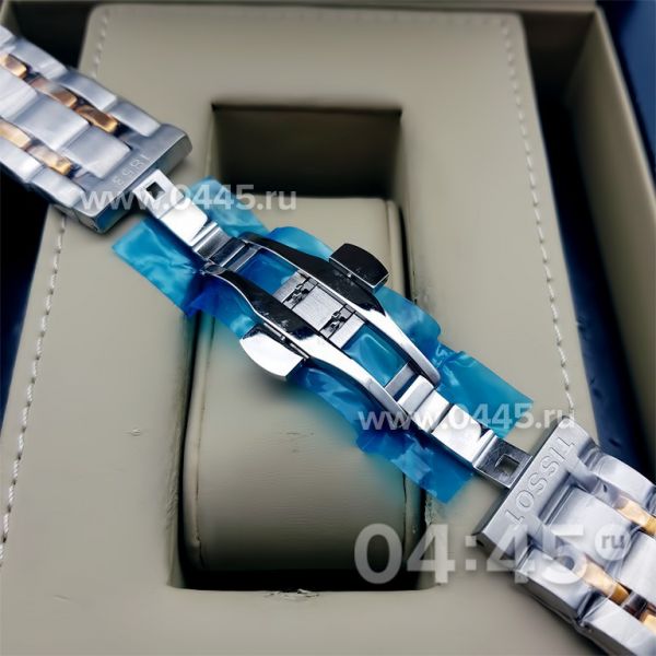 Браслет для часов Tissot Couturier серебристый золотистый (08326)